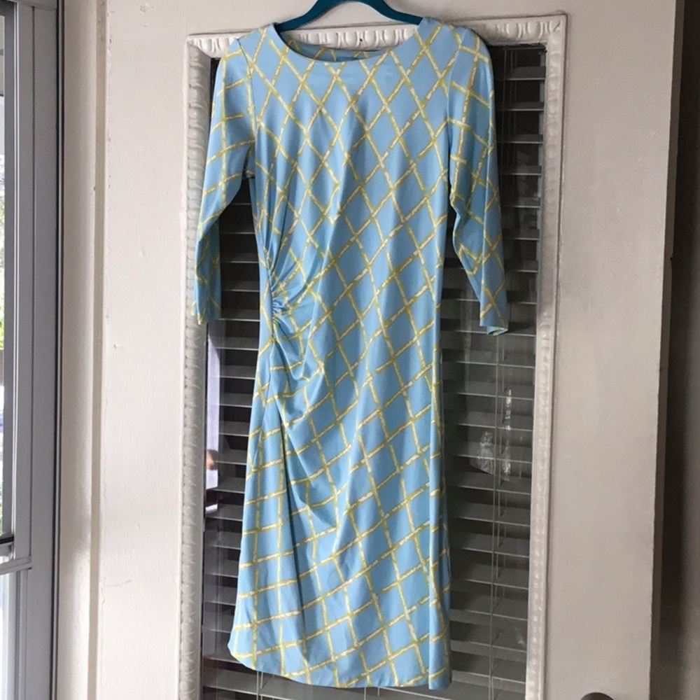 J MC LAUGHLIN DRESS FUN NAUTICAL ROPE BLUE/YELLOW